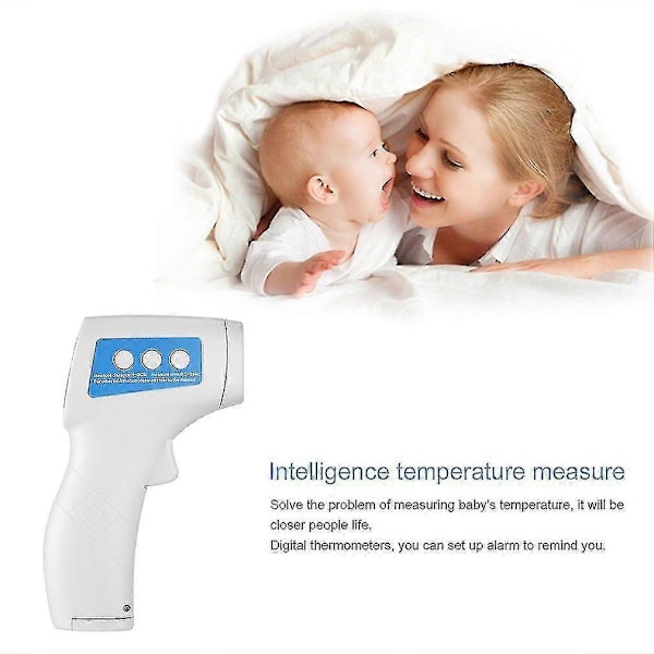 IR-laser infrapunalämpömittari LCD-näytöllä, kehon lämpötila-anturi, asetettava hälytys