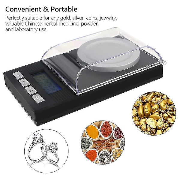 Digital Milligram Lommevekt 0.001gx50g, Elektronisk Vekt