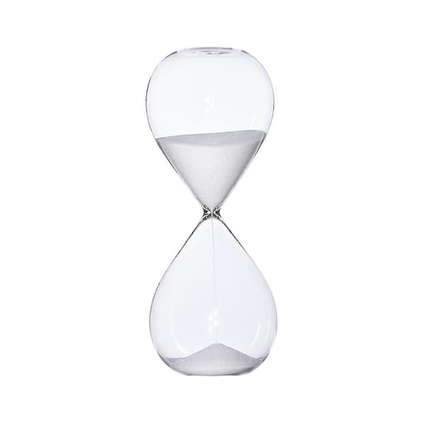 Personlighetssandglass - 5/30/60 Minutter Rundt Sandtimer White 60Mins