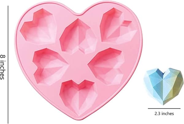 3D Hjerteformede Silikoneforme - 2 Pakker Bageform til Varm Chokolade Bombe Kage Gelé Dome Mousse Dessert