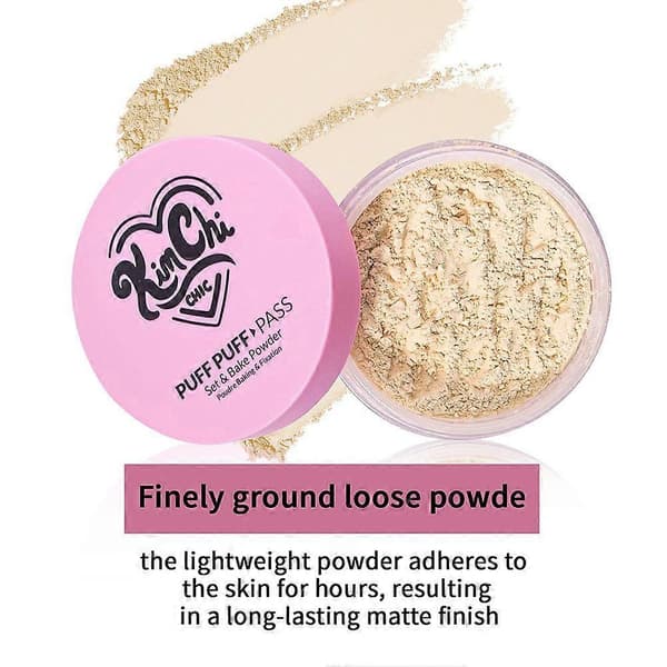 Blurrende Setting Powder for Kvinner Oljekontroll Matt Finish Ansiktspudder for Hverdagsmakeup Translucent