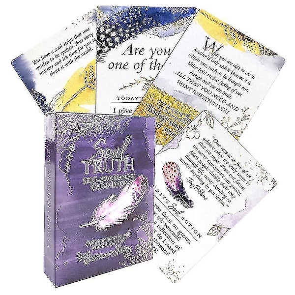 Soul Truth Itsetuntemuskorttipakka Päivittäiset kysymykset, jotka muuttavat elämäsi Tarot Oracle -kortit PDF-oppaalla 56 kpl Ts141
