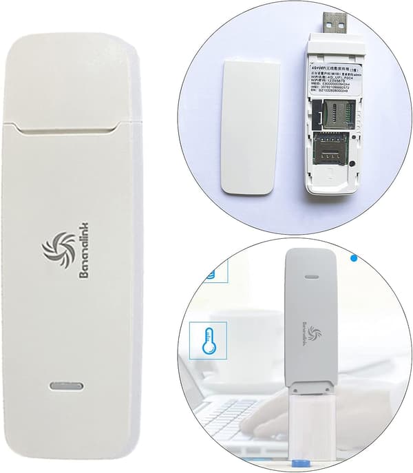 4G/5G LTE Wi-Fi USB-adapter med indbygget SIM-kort til kontoret, 8,5 tommer