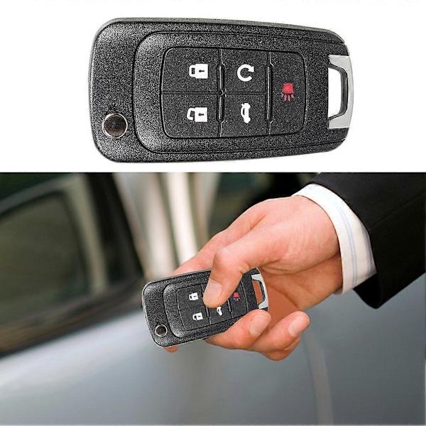 Fjernkontroll Nøkkeldeksel 2/3/4/5 Knapp Erstatningsnøkkelhus for Chevrolet Camaro Malibu 2010-2016 for Buick Verano Regal 2012-2017 MGO 2