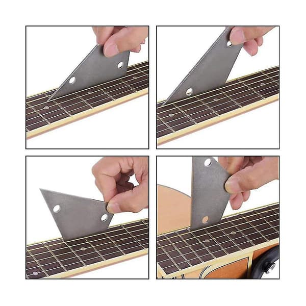 Gitarrbyggare Mätverktyg Kit Gitarrsträng Linjal Nedre Sträng Radius Mätare Gitarr Reparationsverktyg