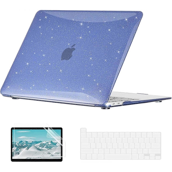 Kompatibel med MacBook Air 13 tum Skal 2021 2020 2019 2018 M1 A2337 A2179 A1932 med Retina Display Touch ID Skal + TPU Tangentbordsskydd + Skärmskydd
