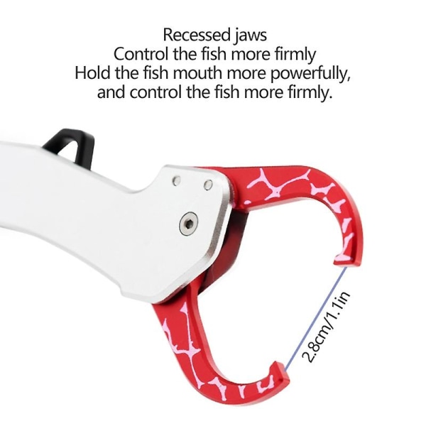 Fish Lip Gripper Multipurpose Non-Slip Fish Hook Remover Fiskeredskapsgripare (svart)
