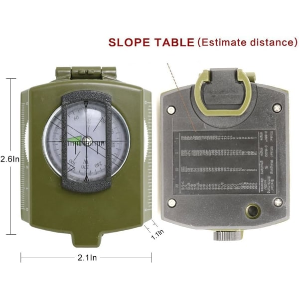 Professionell Camping Compass Monitoiminen Bärbar Vattentät M