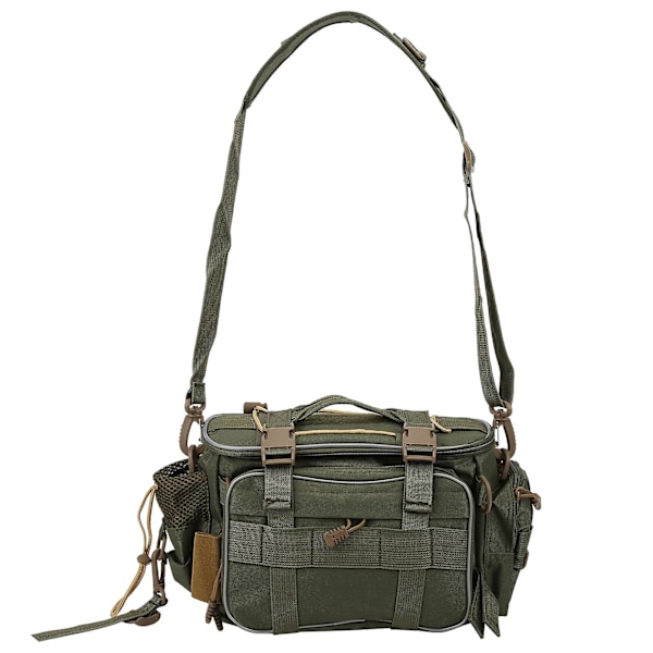Fiskeverktøyveske: Vanntett, Multifunksjonell, Polyesterkomposittmateriale (Army Green)