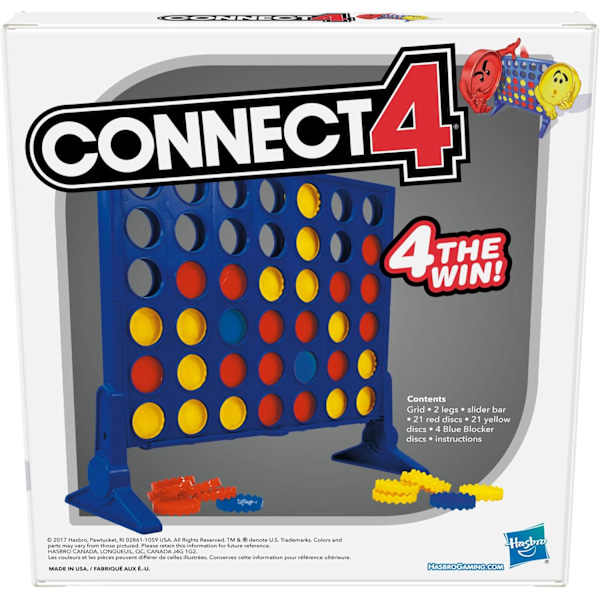Hasbro Gaming Connect 4 Strategi Brætspil til Børn | 2 Spillere | Påskegaver til Drenge & Piger | A