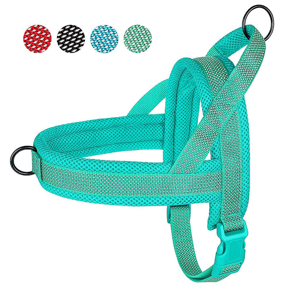 Sikkerhedsreflekterende hundesele, trækfri, frontmonteret til kæledyr, Beagle Rottweiler Green L:Chest 66-84cm