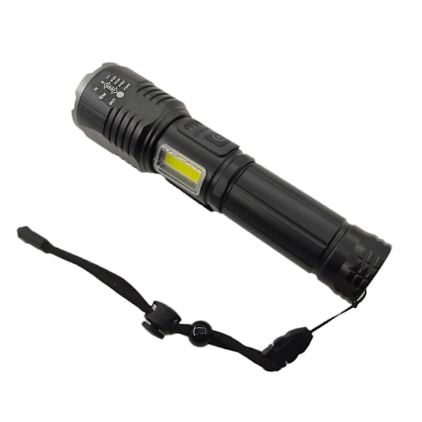 Hvid Laser Lommelygte Stærk Udendørs Zoom Lommelygte Lang Rækkevidde Genopladelig Lommelygte