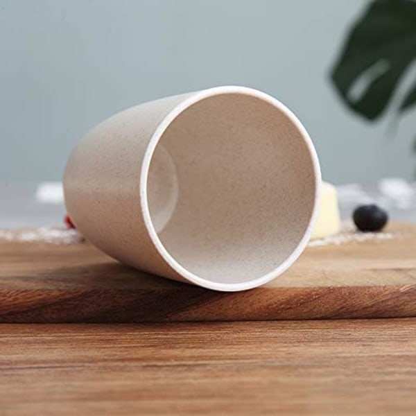 Miljövänlig Okrossbar Återanvändbar Drickskopp för Vuxna (35 cl), Vetestråglas Hälsosam Tumbler Set 5-Multifärgad, Diskmaskinsäker