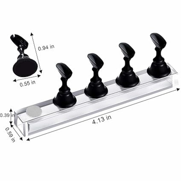 10 st Nagelställ för lösnaglar, falska akrylnagelställ, nageldisplay övningsställ med magnetisk bas