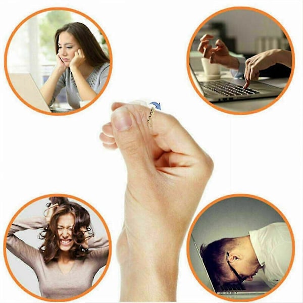 Angstring Lindre Stress Fidget Spinner Bekymringsperler Meditation Justerbare Ringe
