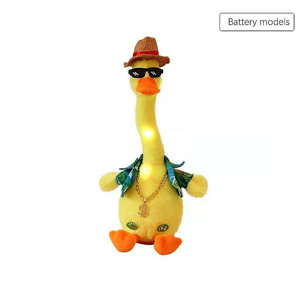 Dancing Duck Plys Legetøj Elektronisk Shake Dance With The Plys Cute Early Childhood Education 01Without battery