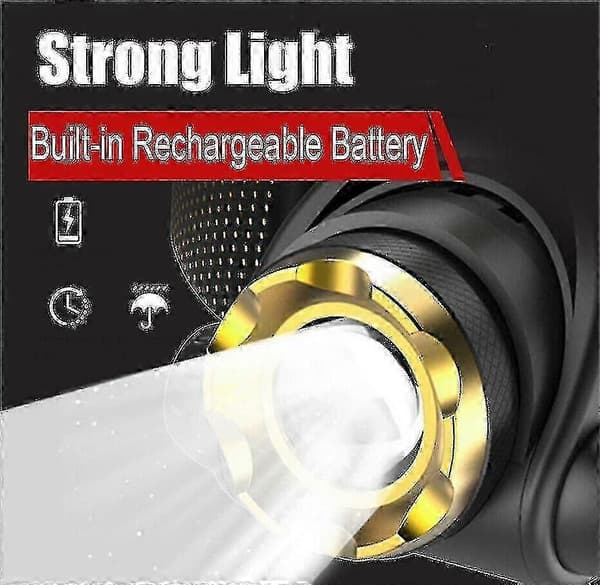 990000lm Ladattava LED-otsalamppu