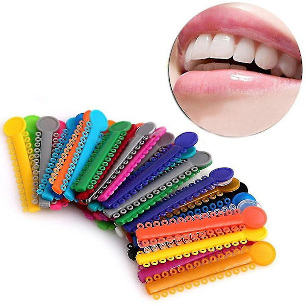 40 st 1 förpackning Dental Elastomeric Ligaturer Ortodonti Elastiska Gummiband - YUHAO