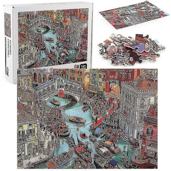 1000 brikker Venezia By Puslespill DIY Leker Montering Bilde Dekorasjon