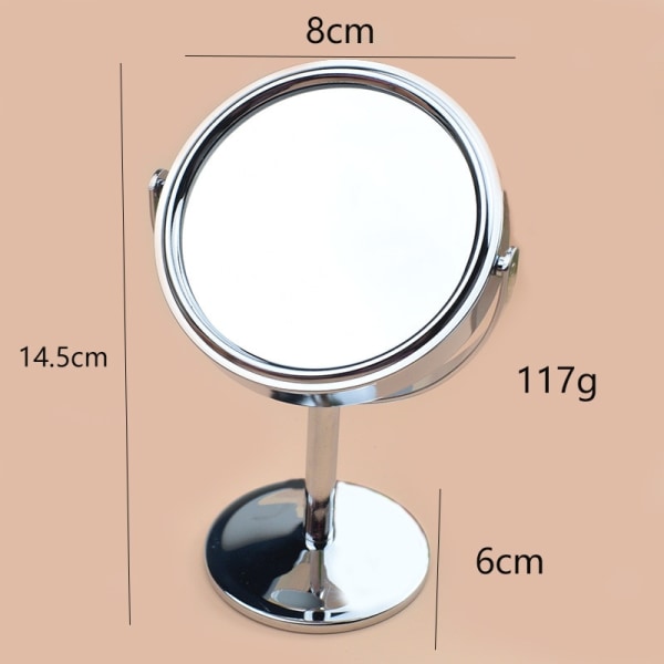 Lite speil 1:2 forstørrelse skrivebordsspeil Makeup Mirror