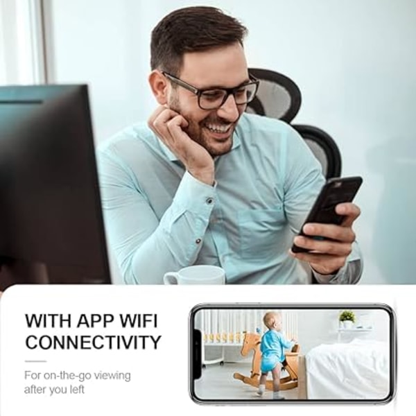 Spy Kamera WiFi Skjult Kamera 4K HD Mini Spy Cam, Let at Bruge Trådløs Indendørs Mindste Kamera med Bevægelsesdetektering Nattesyn