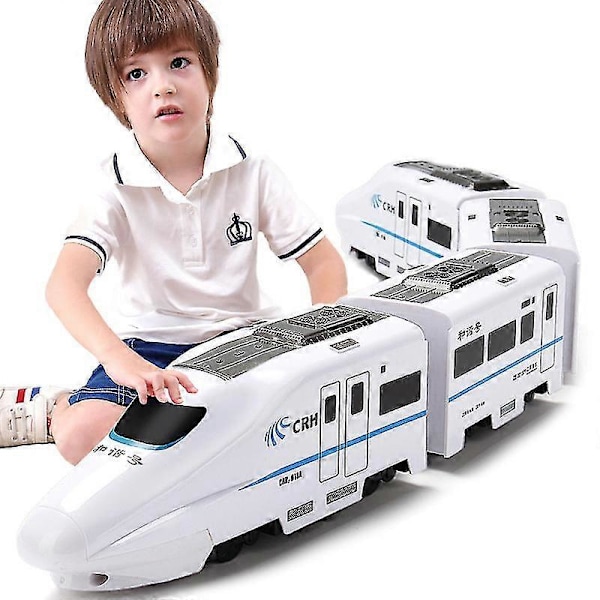 Elektrisk Universell Simulering Höghastighetsjärnväg Harmony Tåg Modell Leksak för Barn three carriages