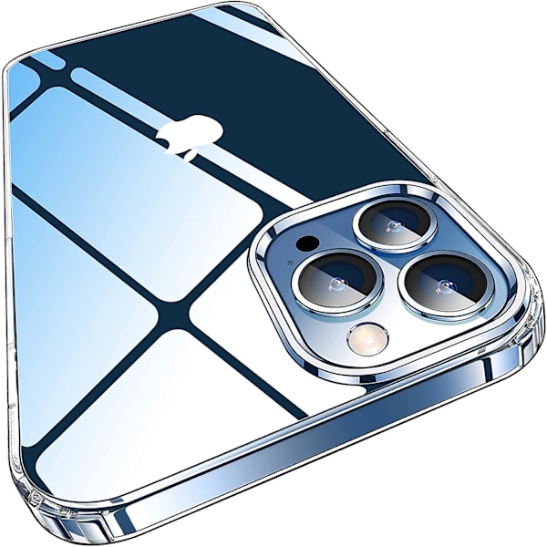 Krystalklart etui kompatibelt med iPhone 12 Pro Max, ikke-gulnende stødsikkert beskyttende telefonetui slankt tyndt, 6,7 tommer