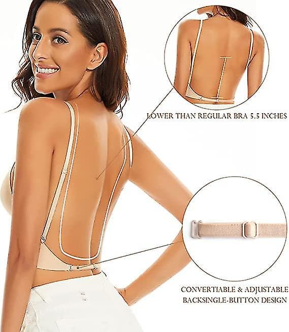 Low Back BH'er til Kvinder - Sømløs Trådløs Bralette Rygløs BH M