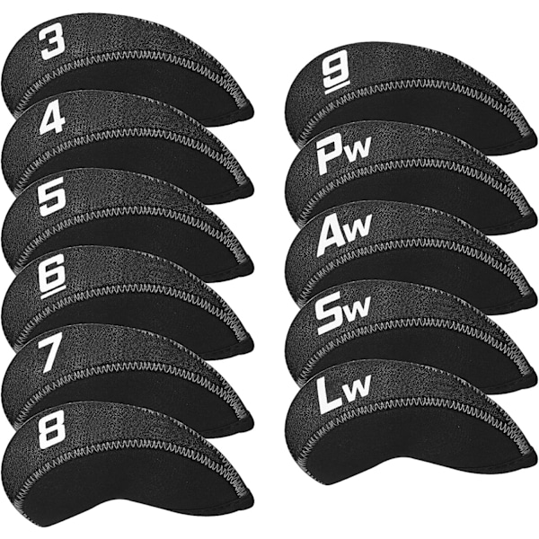 11 st/set Neopren Järnklubbhuvudskydd, Stor Storlek, Passar Alla Märken Callaway, Ping, Taylormade, Cobra, etc.