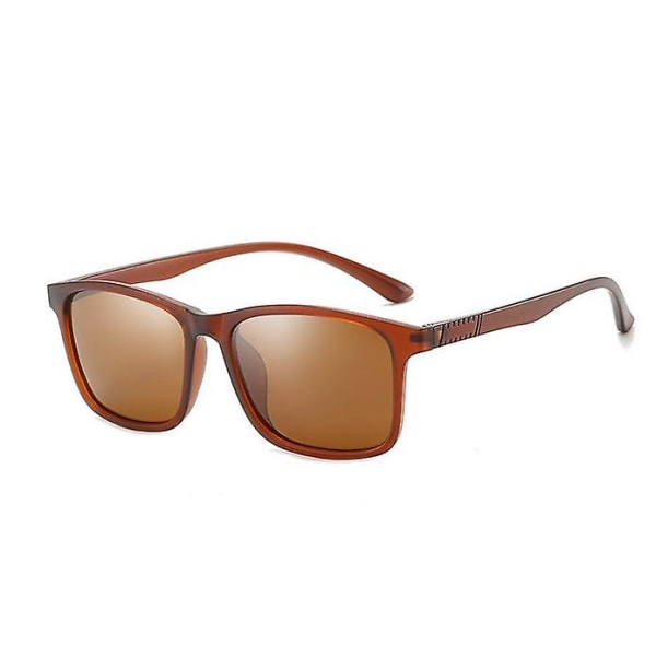 Solbriller for menn Klassiske firkantede polariserte nye solbriller for menn Høykvalitets kjørebriller Uv400 todelt Color 2 Two Piece