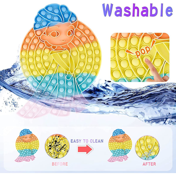 Heytea Jumbo Stor Stor Ekstra Stor Mega Pop Gave Sensorisk sin Bubble Push It Fidget Leke, Gigantisk Største Ekstra Overdimensjonert Pops Popper Angst Stress Relief