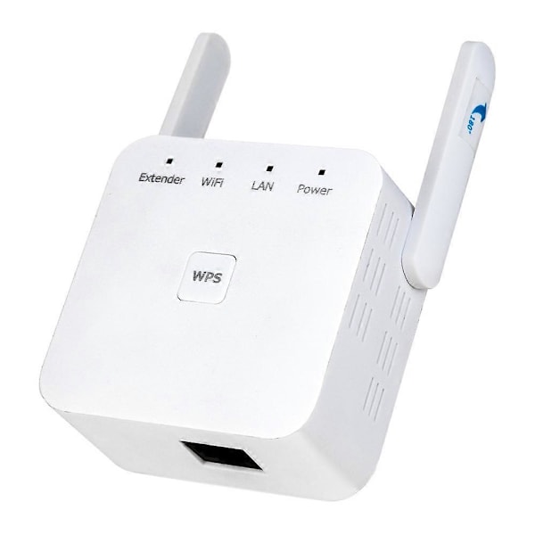 WLAN-förstärkare, Ultraxtendex WLAN-repeater med 4 antenner, 300 Mbit/s WiFi-förstärkare med dubbel LAN-anslutning, kompatibel med 99% standard WiFi