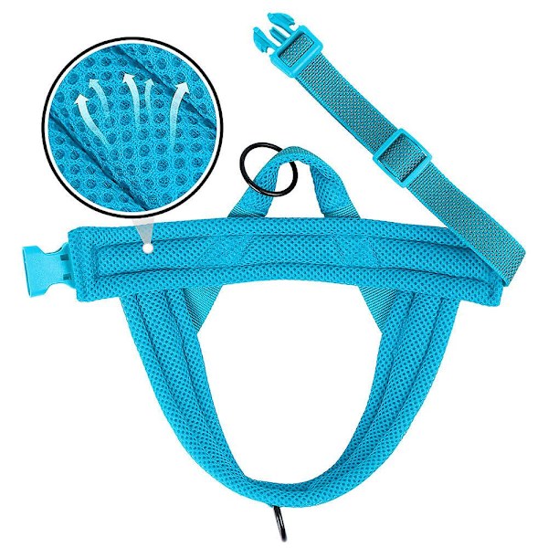 Sikkerhedsreflekterende hundesele, trækfri, frontmonteret til kæledyr, Beagle Rottweiler Blue M:Chest 53-66cm