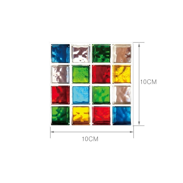 30 stk Mosaik fliser Stickers Stick Badeværelse Køkken Hjem Vægskilt Selvklæbende MSC062 Rainbow