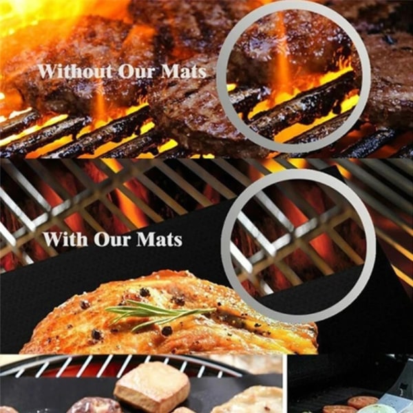 3 stk Silikon Grillmatter For Air Fryer Stekematter 3pcs