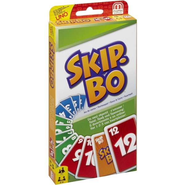 Mattel Spel 52370 Skip-Bo, Kortspel, Flerfärgad