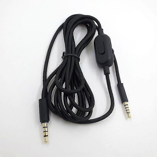 2M Erstatningskabel for Logitech G Pro Inline Mute G Pro X G433 G233 Lydkabel Black