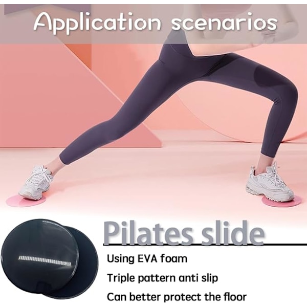Træningsglidere Core Styrke og Fleksibilitet Træningsskiver Hjemme Fitness Tilbehør 2-pak