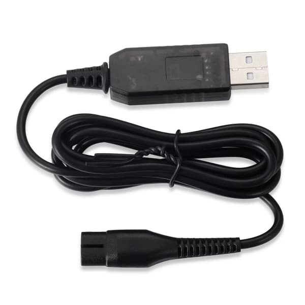 Sort USB-opladerkabel til Philips OneBlade QP2630 barbermaskine og trimmer