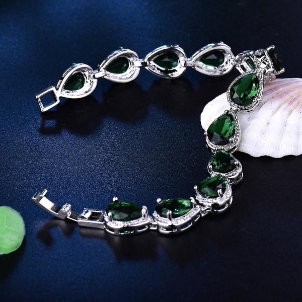 Angel Tear Design fasjonable krystallarmbånd for kvinner green
