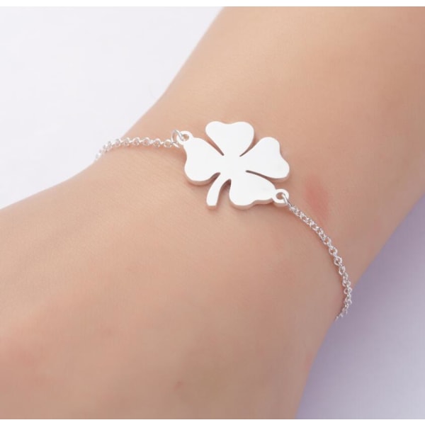 ArmbandKvinnaSymbolCloverPorteBonheurenSilver