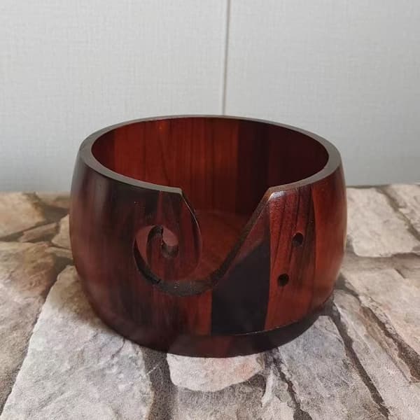 Garnskål i træ, stil 3