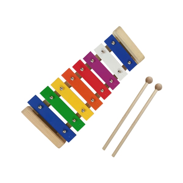 The wooden toy is ideal as a musical baby toy. The glockenspiel is perfect for aspiring musicians.