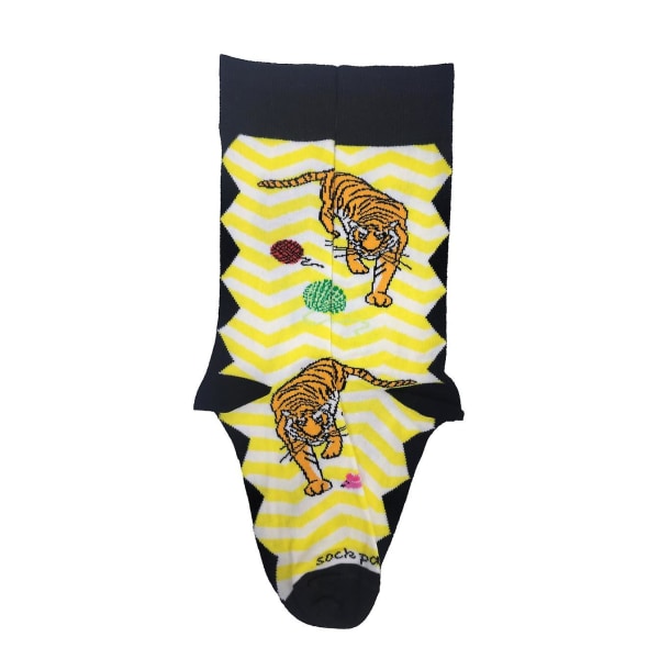 Tiger leger med legetøj Sokker fra Sock Panda (Adult Medium)