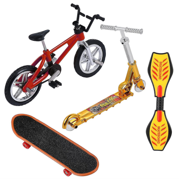 Set Mini Finger Lelut Finger Skateboard Polkupyöräskootteri Finger Spo