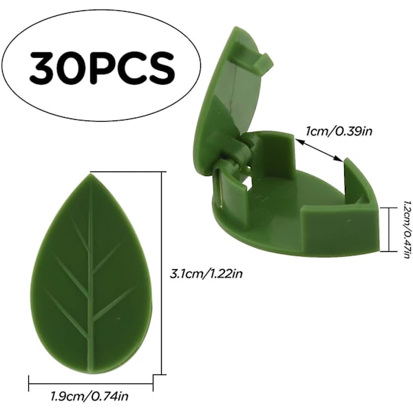 30 Pack Plant Kiipeilyseinäklipsit Itseliimautuvat