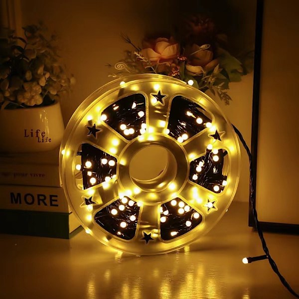 Ny LED julelysstreng f8 rund hode tåke 220v utendørs streng arrangement Spolelys