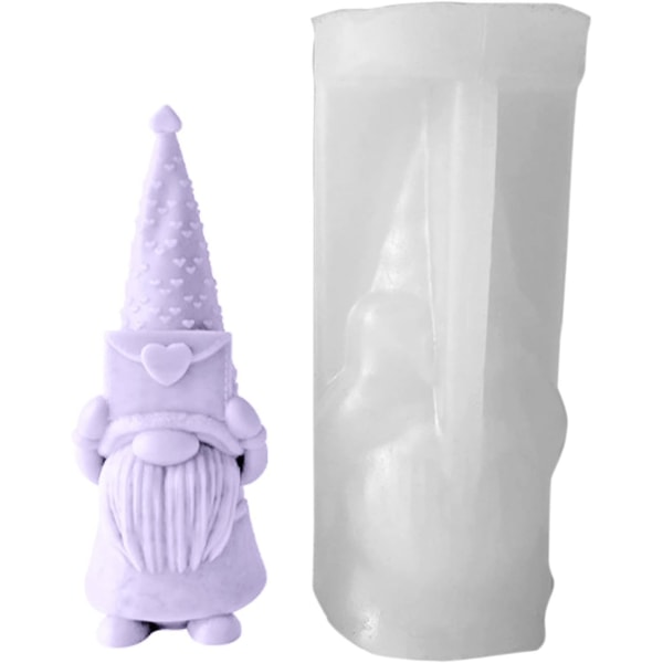 Valentine Silikon Gnome Form Epoxi Dvärg Gips Form Gnome D