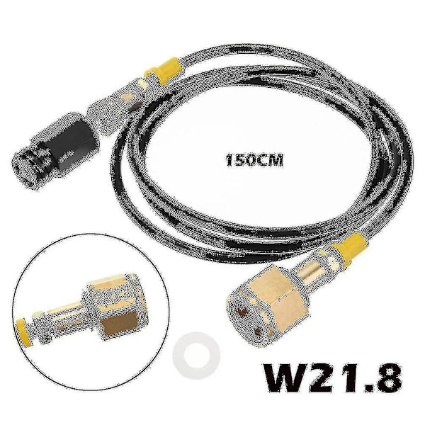 Høytrykks slangeadapter for Sodastream maskin G5/8 Cga320 W21.8 Co2 Tank( Størrelse : For W21.8 )-dwdz