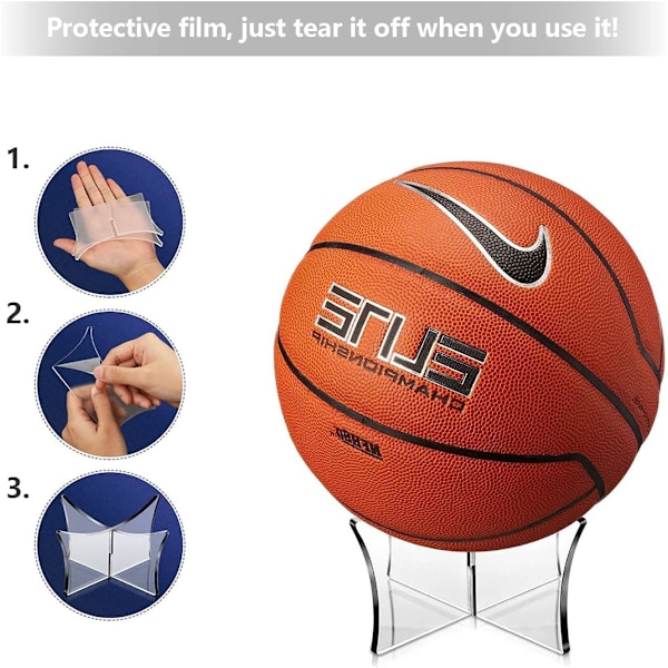 Basketbollställ, 4-pack Basketbollställ Akryl Fotboll Displayställ Basketbollställ Display Fotboll Displayställ Bas för Fotboll Volleyboll